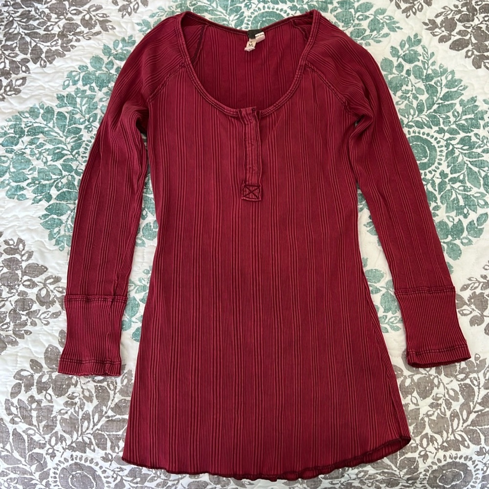 We The Free Long Sleeve Henley Top